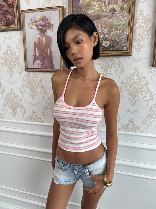 LONCHO RACER “PINK STRIPE” TANK