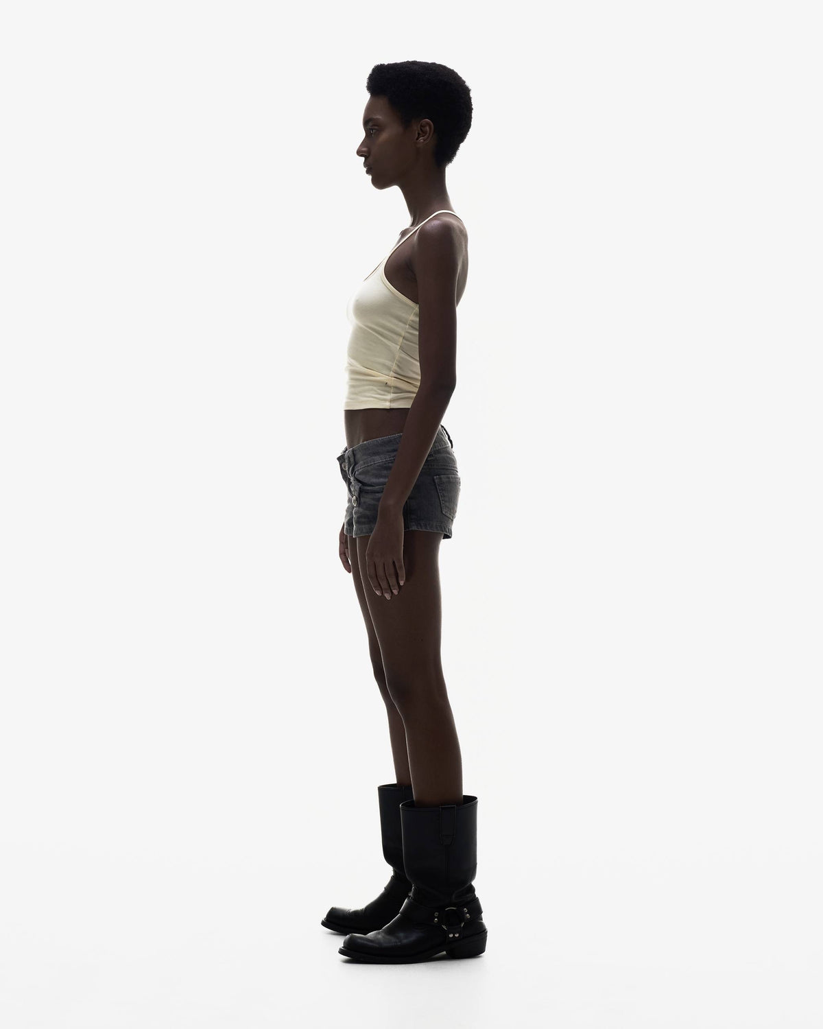LONCHO “BLACK” CRAFT DENIM SHORTS