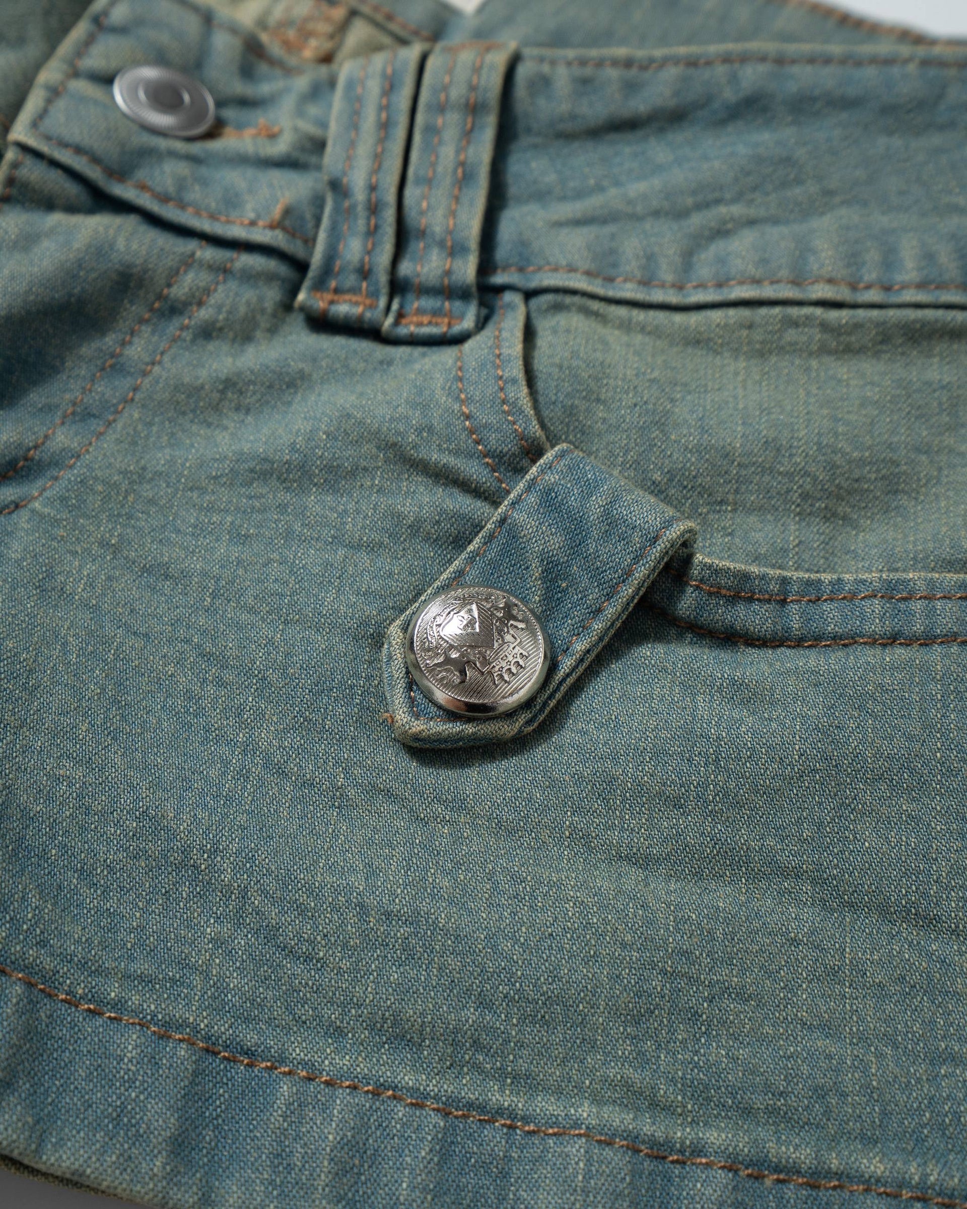 LONCHO “WASHED” CRAFT DENIM SHORTS