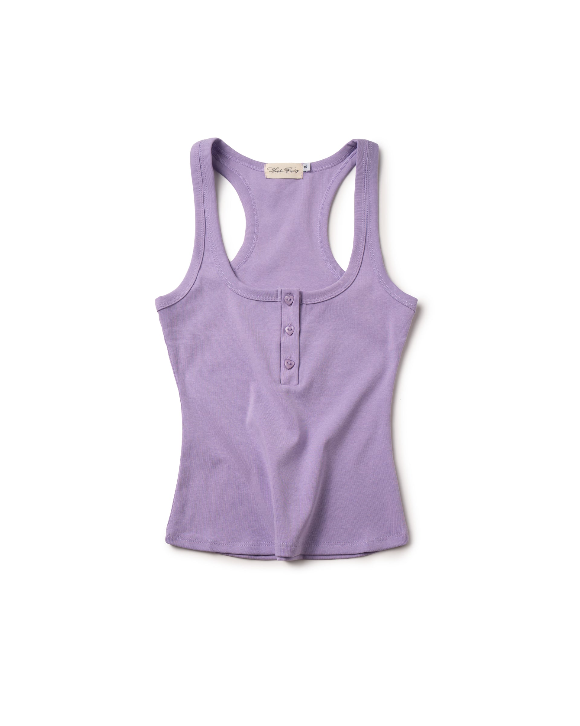 LONCHO TANK HEART HENLEY “PURPLE”