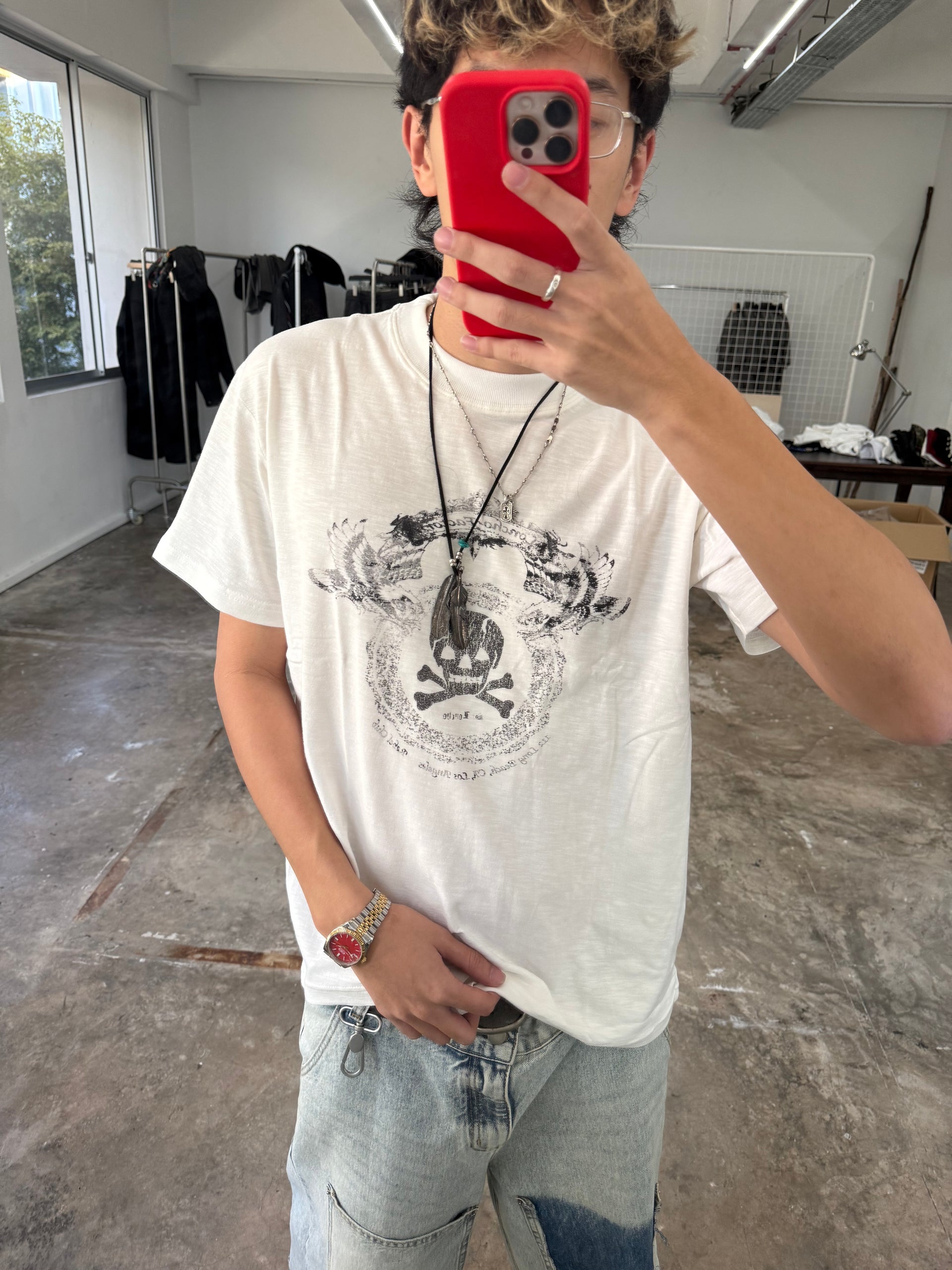 LONCHO “SKULL GRUNGE EAGLE TEE”