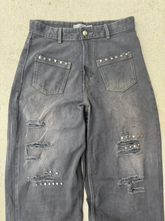 LONCHO REPAIRED STUDDED DENIMS