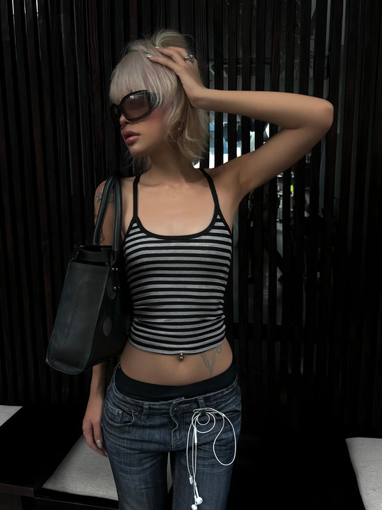 LONCHO RACER BLACK STRIPE TANK