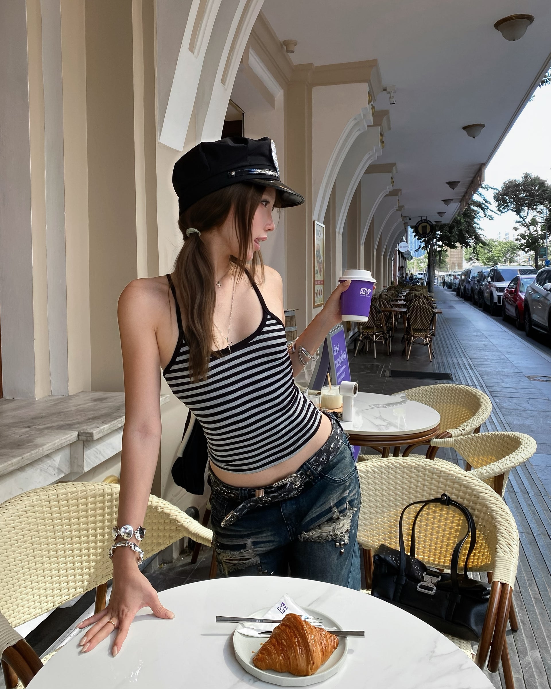 LONCHO RACER BLACK STRIPE TANK