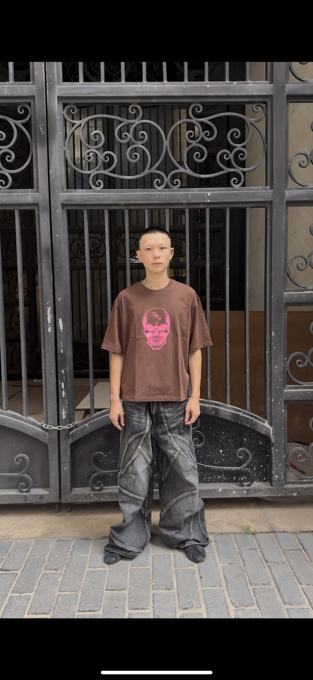 LONCHO X HARD2FIND SKULL BROWN