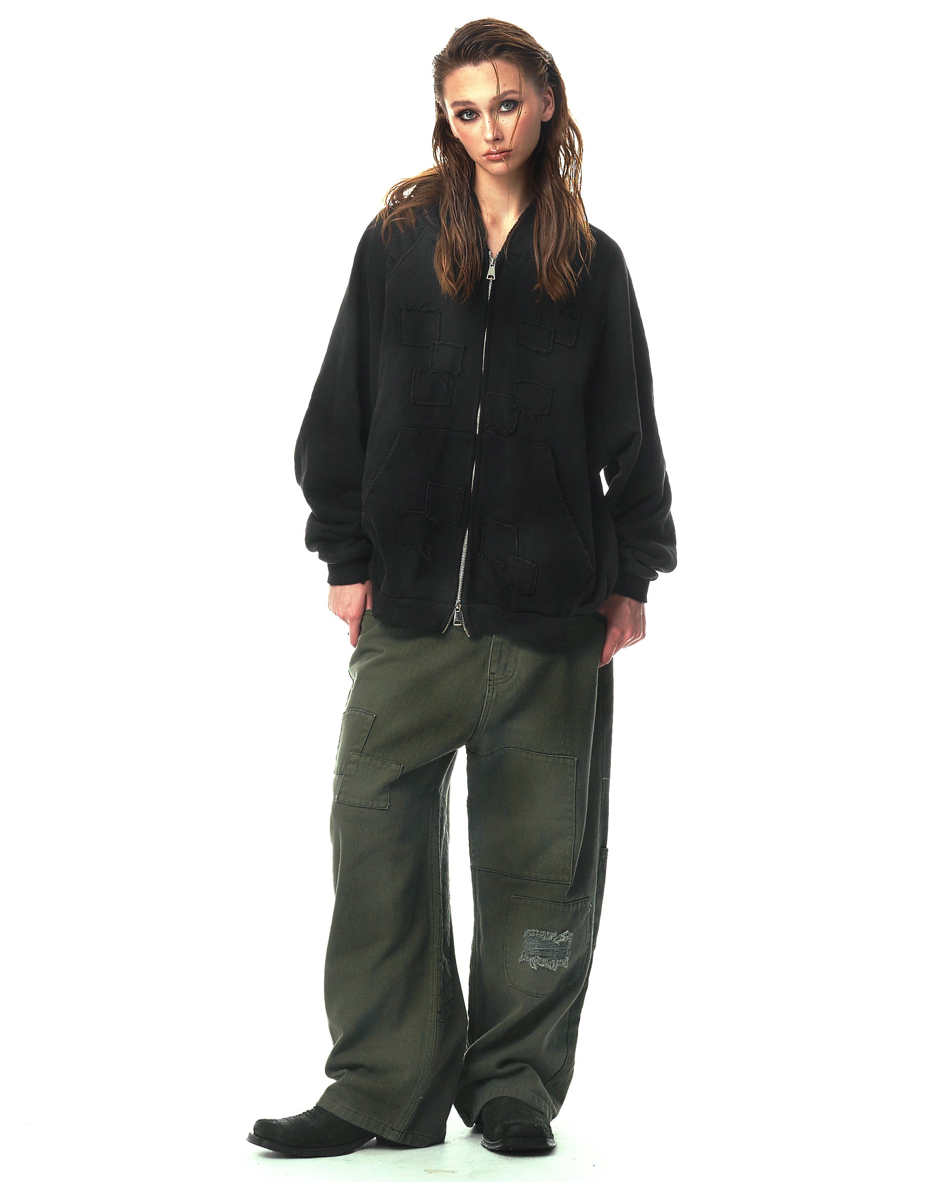 LONCHO “SCAB HOODIE” BOXY CROPPED