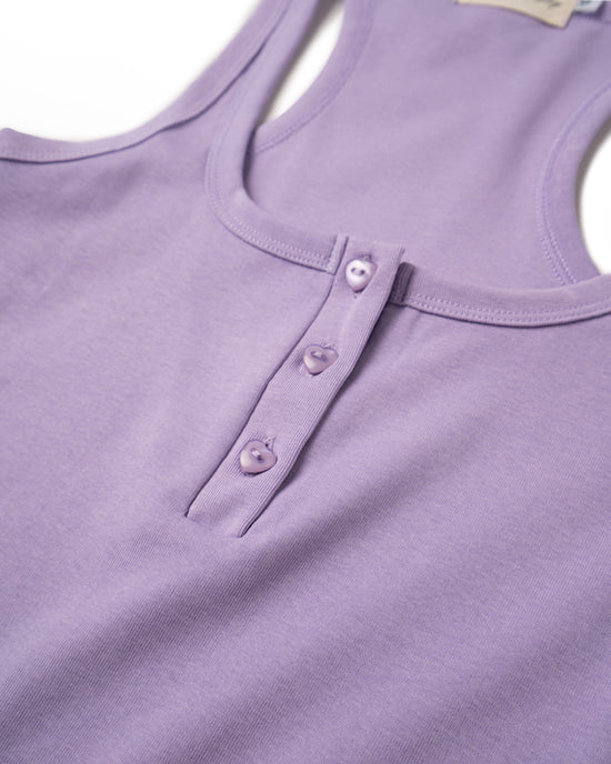 LONCHO TANK HEART HENLEY “PURPLE”