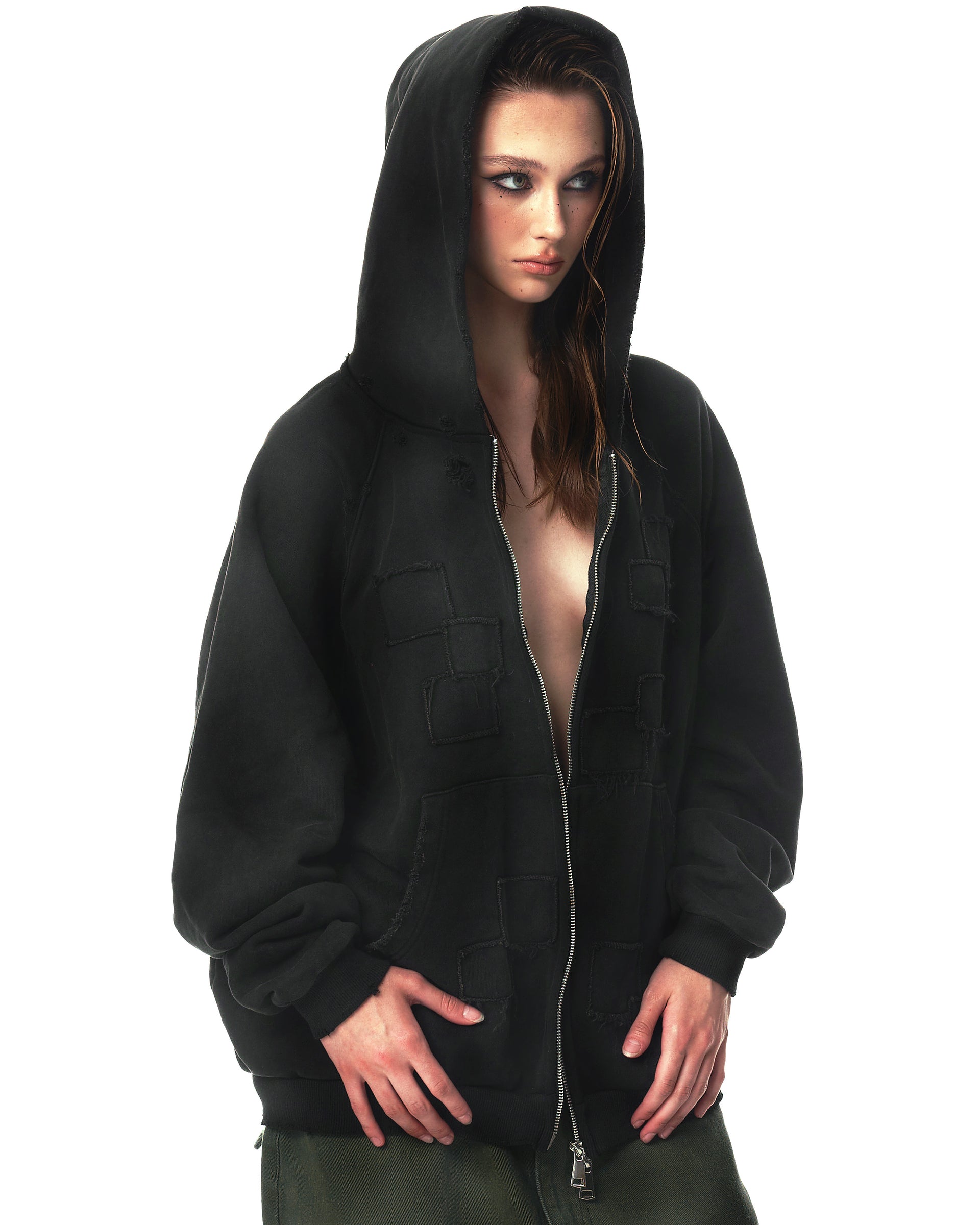 LONCHO “SCAB HOODIE” BOXY CROPPED