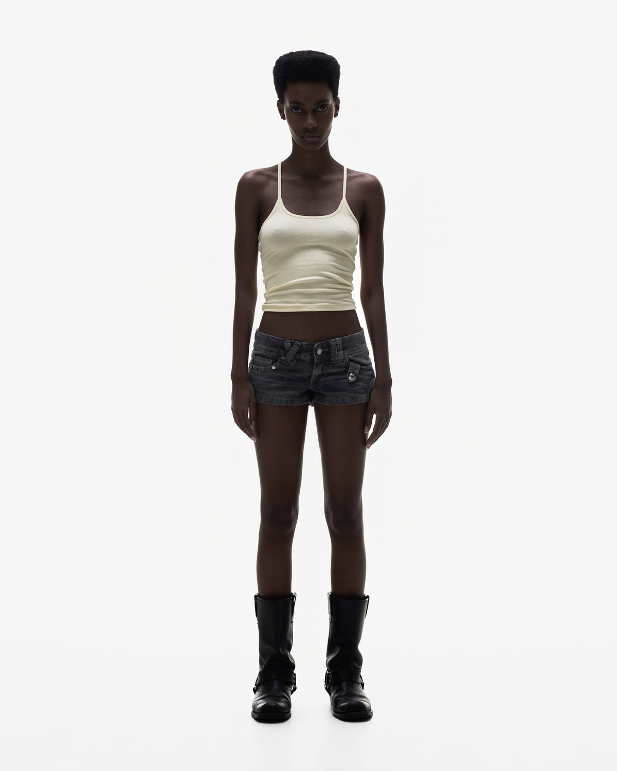 LONCHO “BLACK” CRAFT DENIM SHORTS