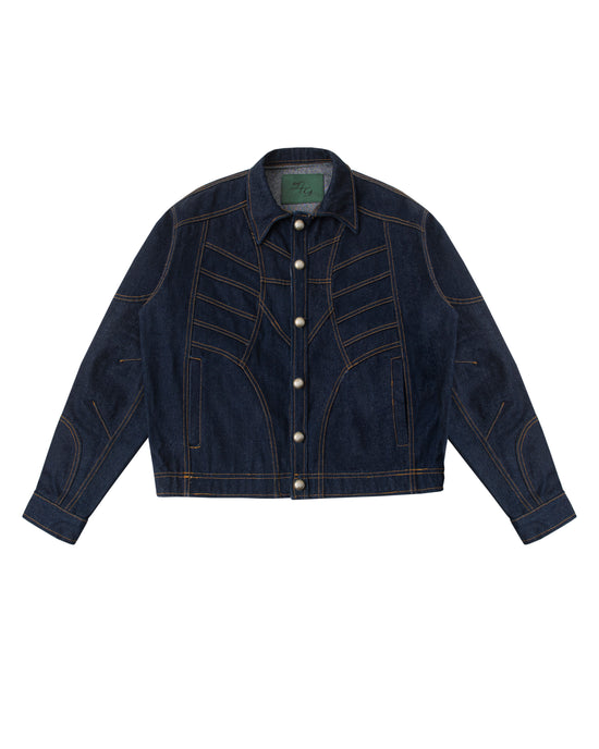 LONCHO “RAW-SKELETON INDIGO” JACKET 1 OF 1