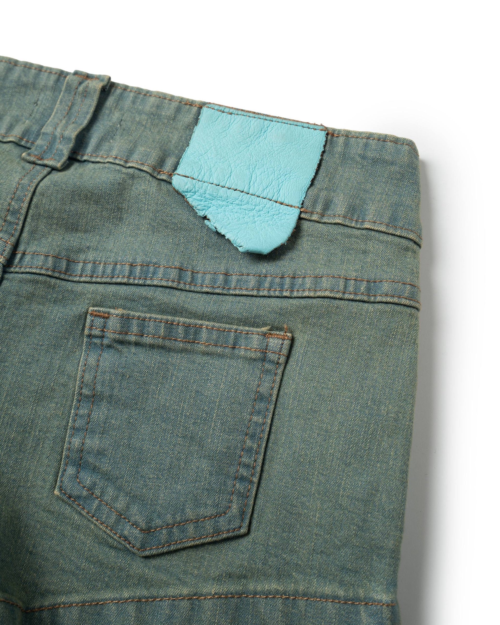 LONCHO “WASHED” CRAFT DENIM SHORTS