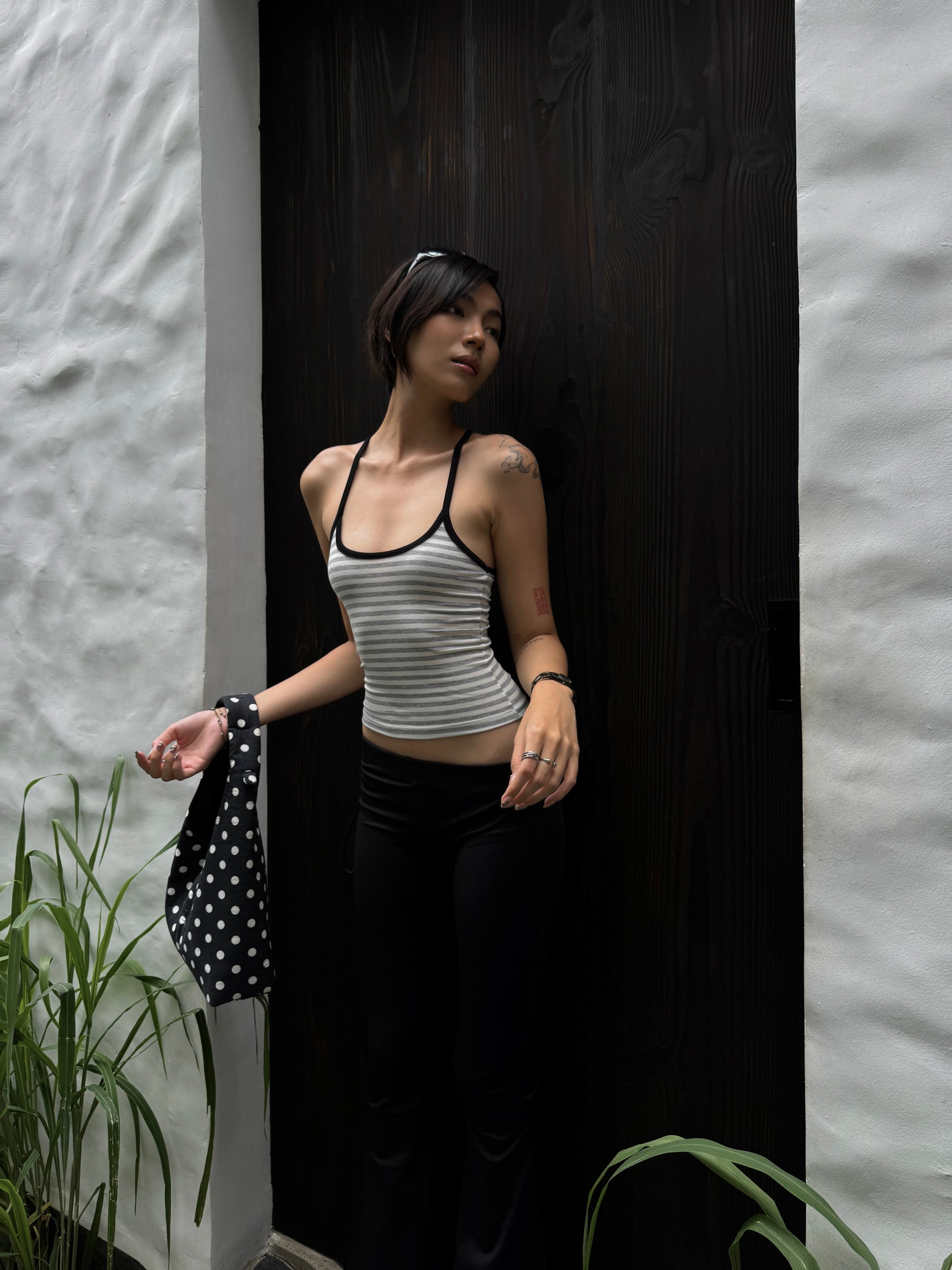 LONCHO RACER WHITE STRIPE TANK