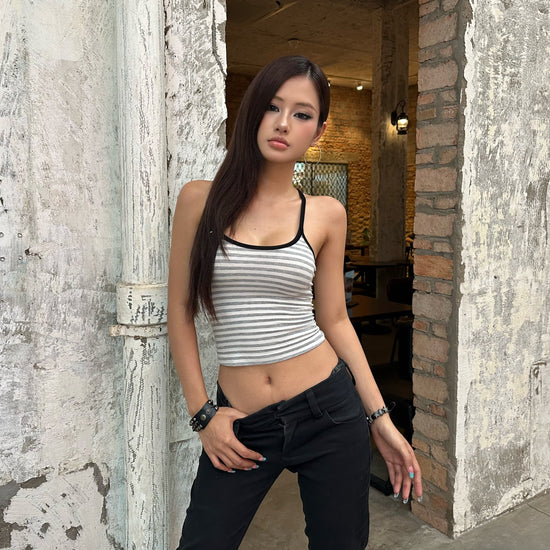LONCHO RACER WHITE STRIPE TANK