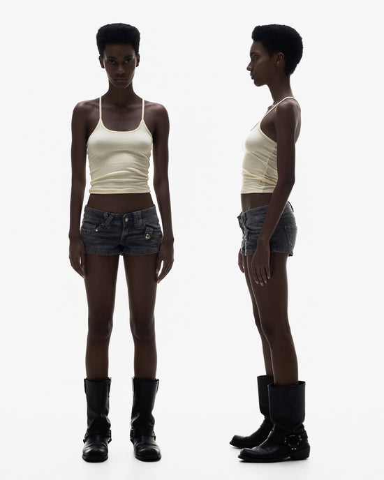 LONCHO “BLACK” CRAFT DENIM SHORTS