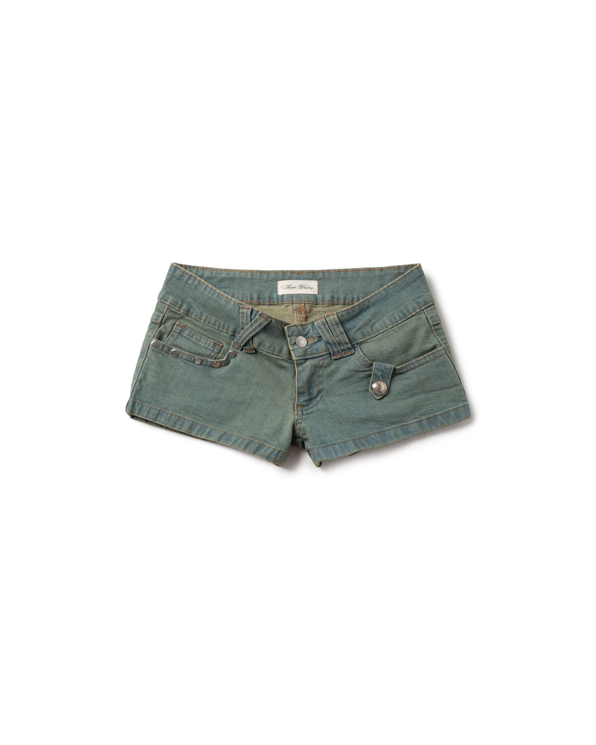 LONCHO “WASHED” CRAFT DENIM SHORTS