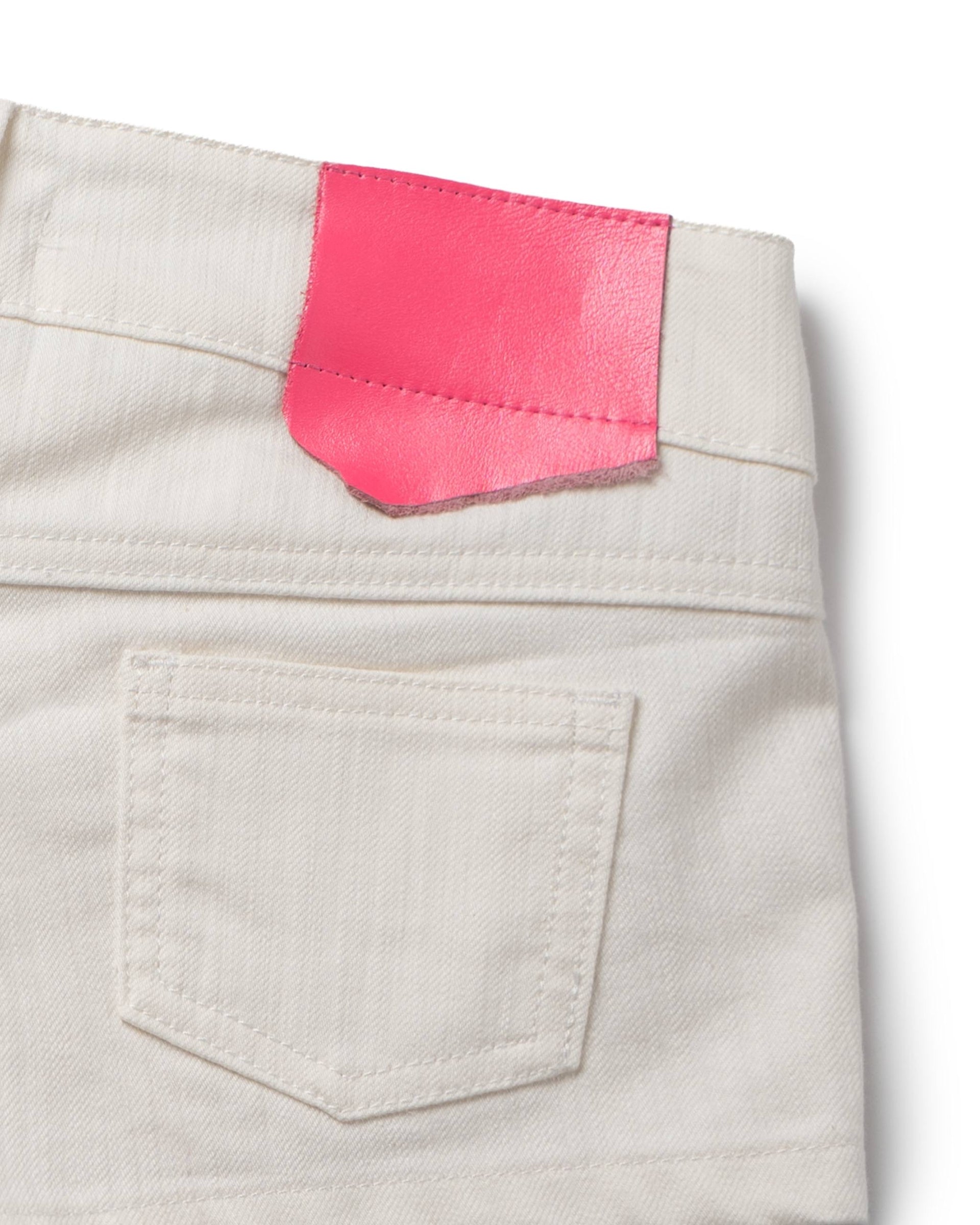 LONCHO “WHITE” CRAFT DENIM SHORTS