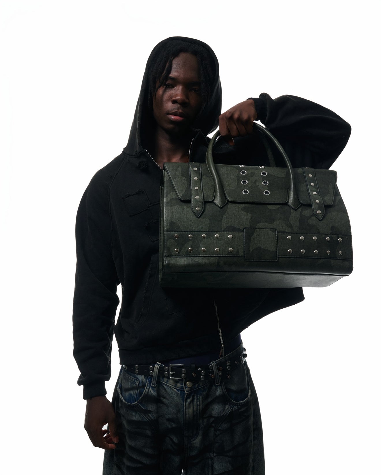 LONCHO “LEATHER CAMO LUNCHBOX BAG”