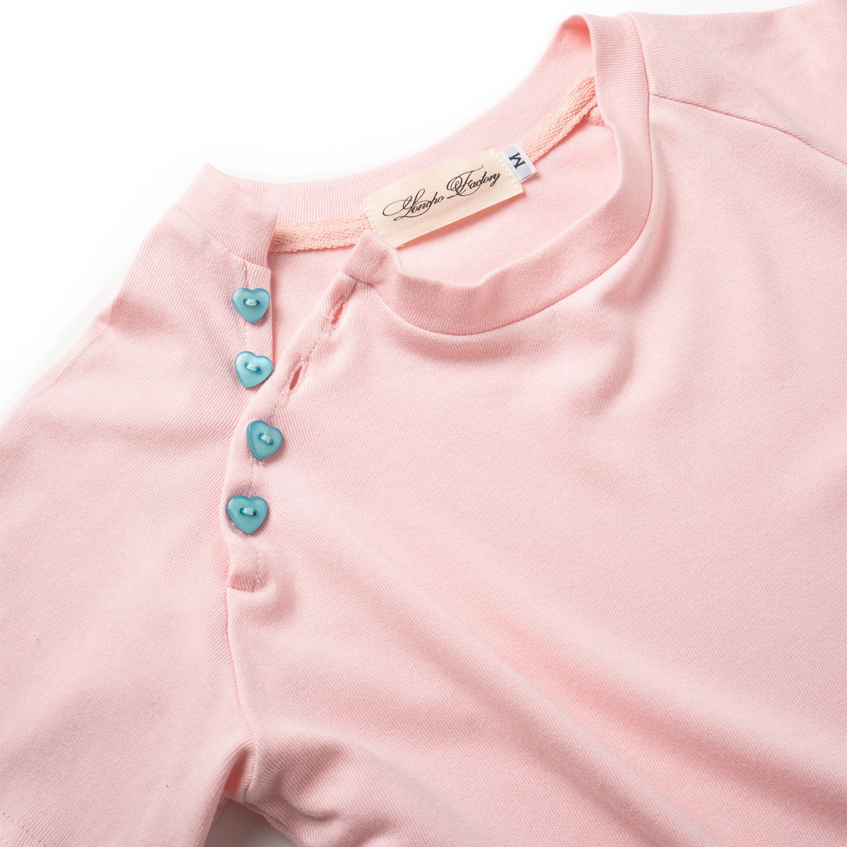 LONCHO RAGLAN HEART BABY TEE “PINK”