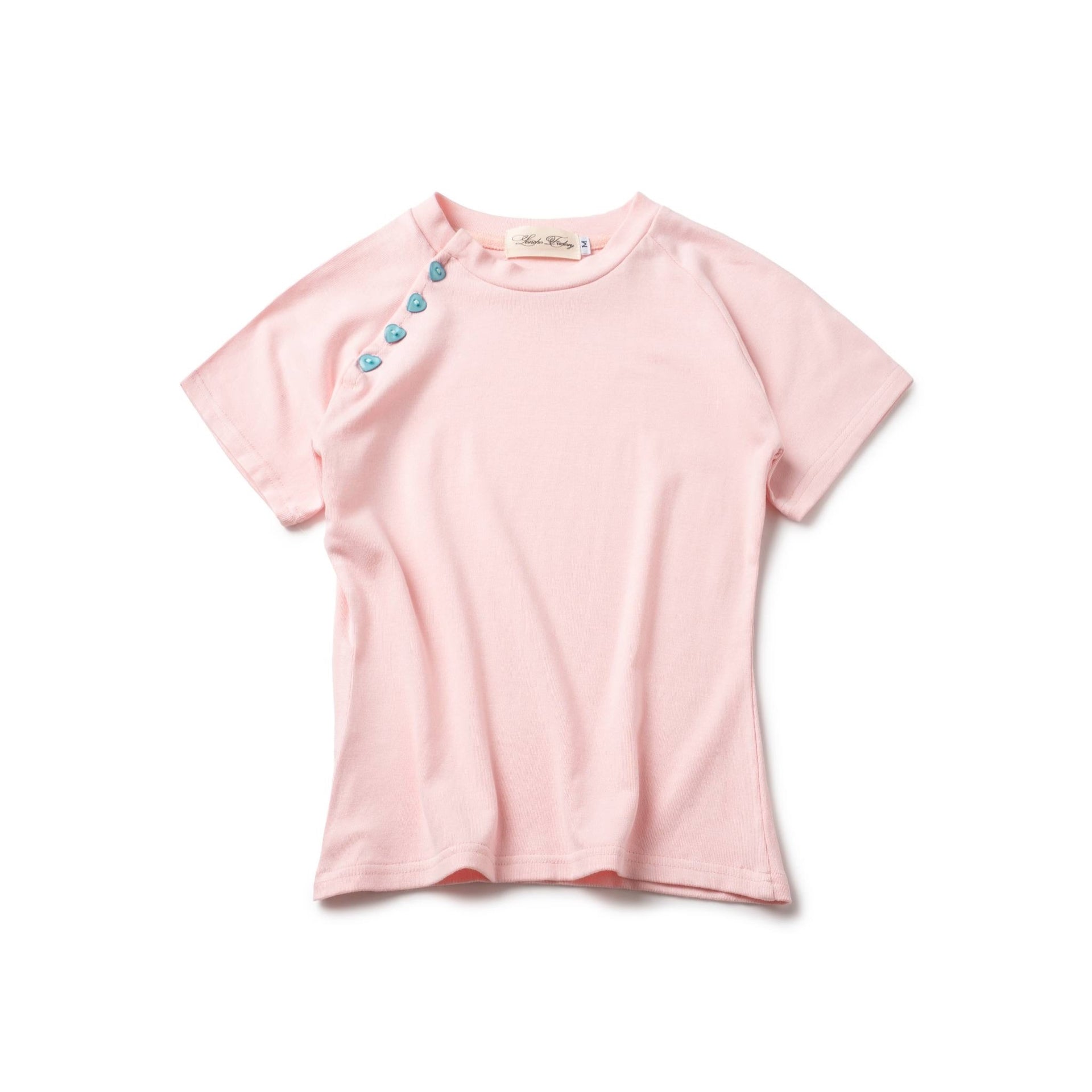 LONCHO RAGLAN HEART BABY TEE “PINK”