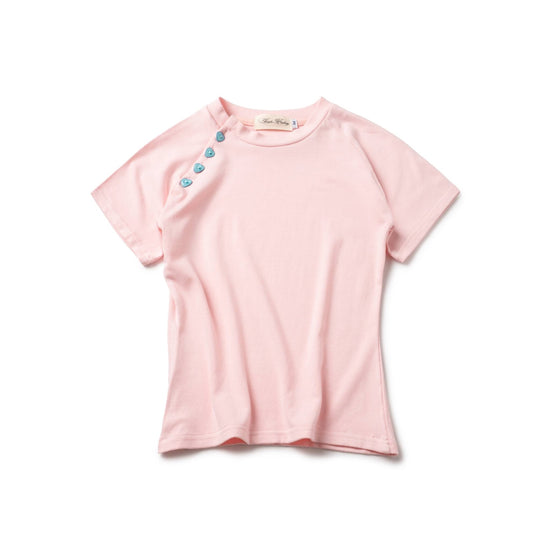 LONCHO RAGLAN HEART BABY TEE “PINK”