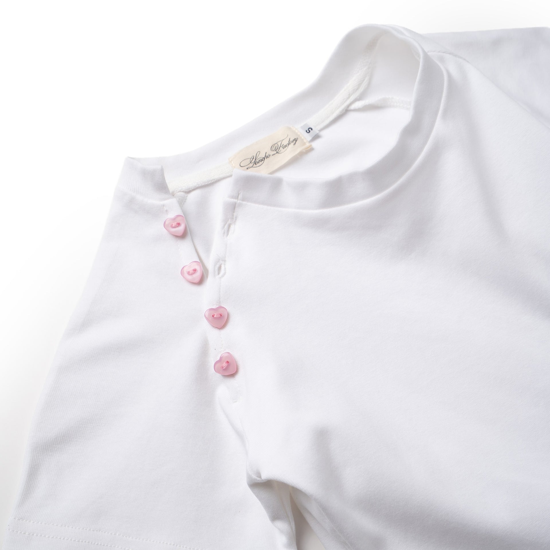 LONCHO RAGLAN HEART BABY TEE “WHITE”
